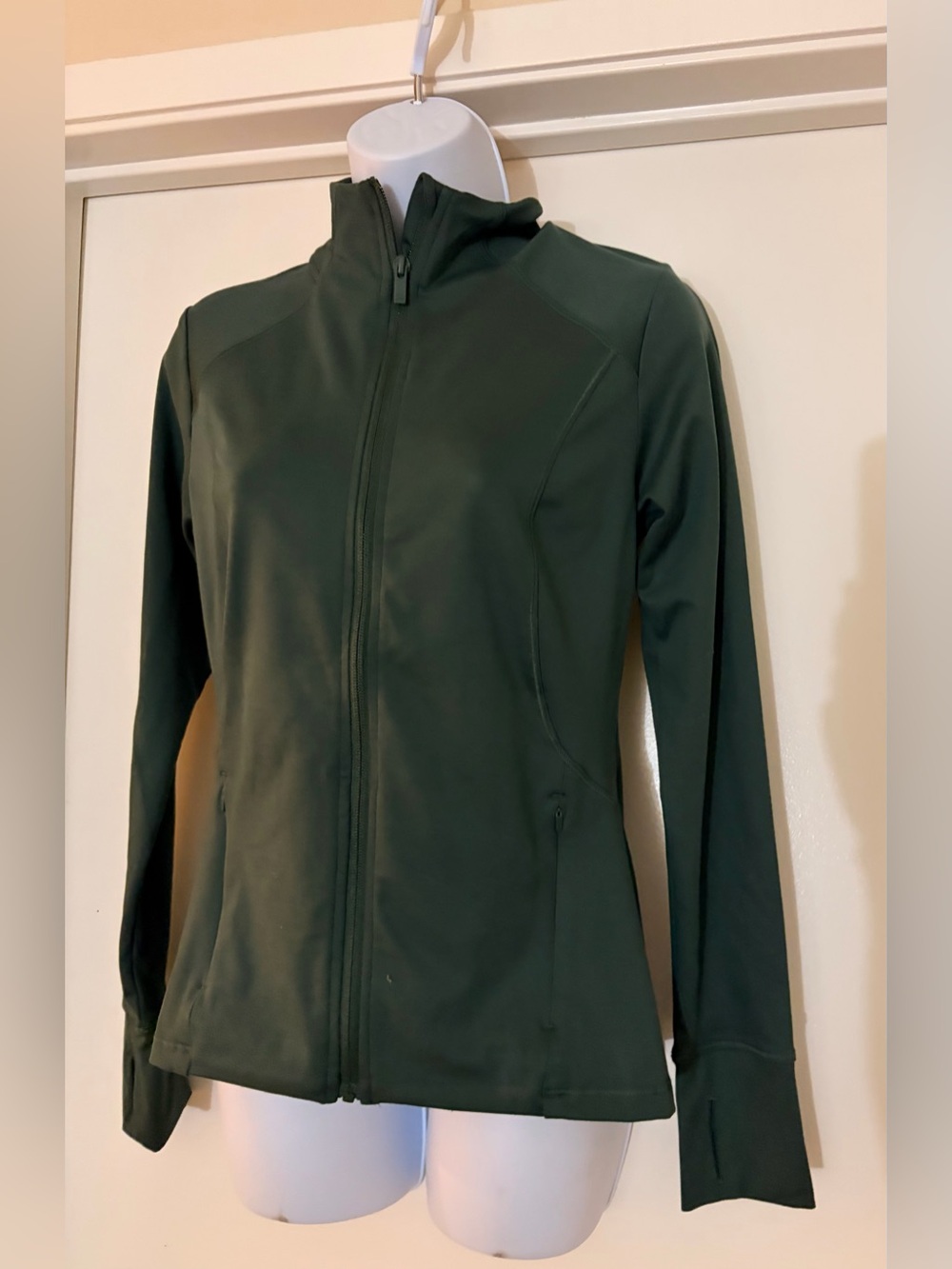 all in motion Women's Dark Green Full-Zip Utility Jacket